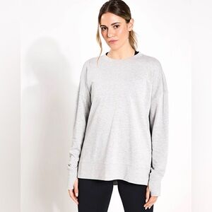 Like New! Sweaty Betty After Class Light Weight Crewneck Size M- light gray